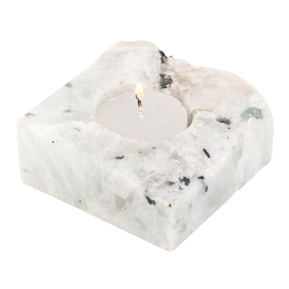 Rainbow Moonstone Tealight Holder