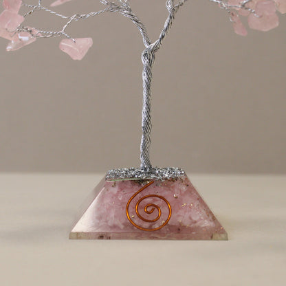 Rose Quartz Gemstone Tree