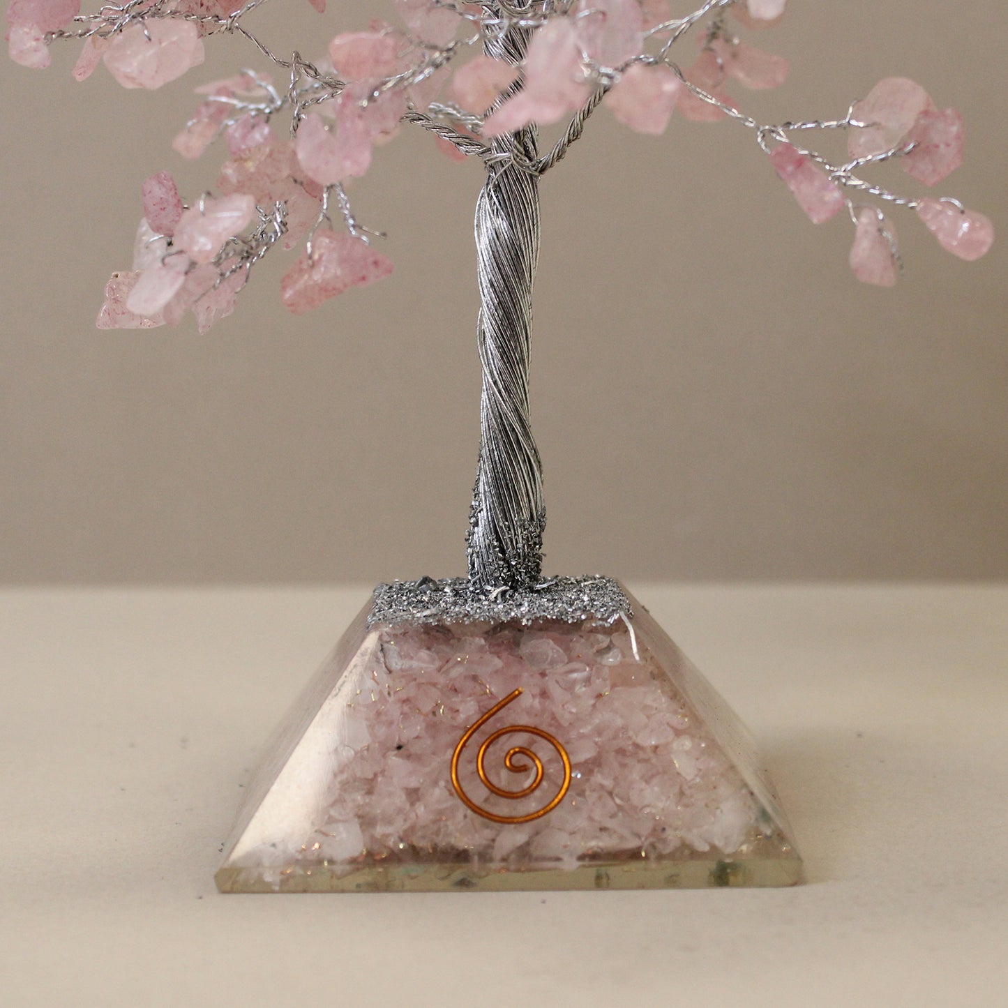 Rose Quartz Gemstone Tree