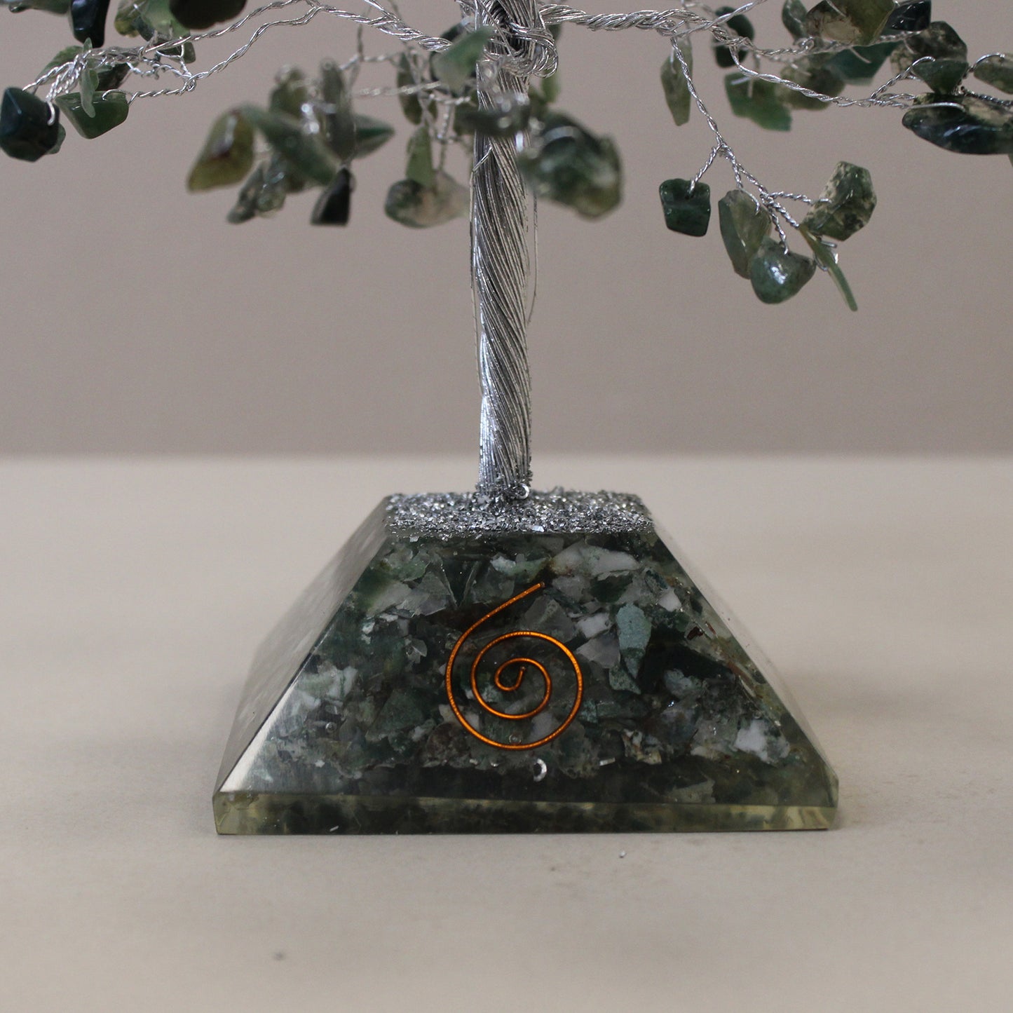 Moss Agate Gemstone Tree